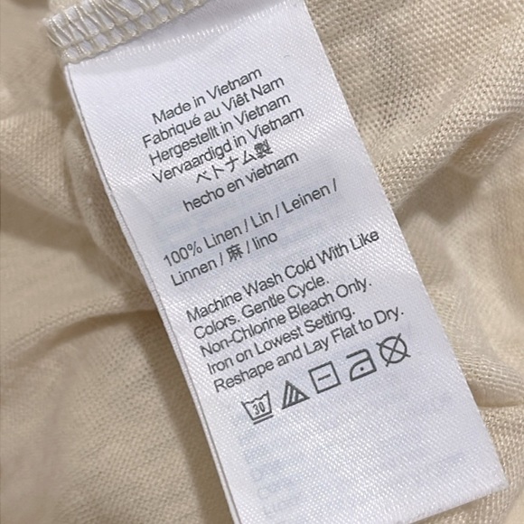 J.Crew NWOT 💯% linen long sleeve Tee sz XL - Picture 4 of 4